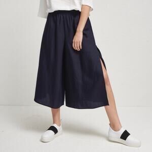 French Connection Ellesmere Linen Drape Culottes Size 0 NWT